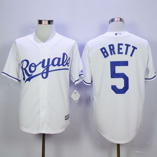 Royals #5 George Brett White New Cool Base Stitched Jersey