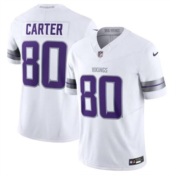 Minnesota Vikings #80 Cris Carter White F.U.S.E. Winter Warrior Limited Stitched Jersey