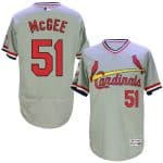 Cardinals #51 Willie McGee Grey Flexbase Authentic Collection Cooperstown Stitched Jersey