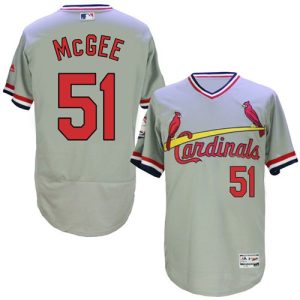 Cardinals #51 Willie McGee Grey Flexbase Authentic Collection Cooperstown Stitched Jersey
