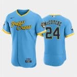 Milwaukee Brewers #24 Andrew McCutchen Powder Blue 2022 City Connect Flex Base Stitched Jersey