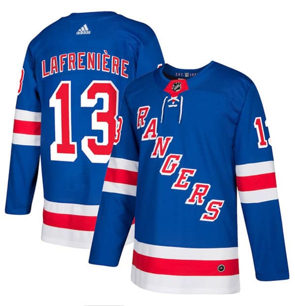 New York Rangers #13 Alexis Lafreni¨¨re Blue Stitched Jersey