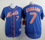 Mets #7 Travis D'Arnaud Blue Alternate Home Cool Base Stitched Jersey