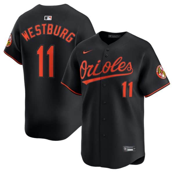 Baltimore Orioles #11 Jordan Westburg Black 2025 Alternate Limited Cool Base Stitched Jersey