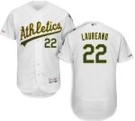 Oakland Athletics #22 Ram¨®n Laureano White Flex Base StitchedJersey