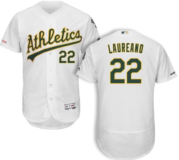 Oakland Athletics #22 Ram¨®n Laureano White Flex Base StitchedJersey