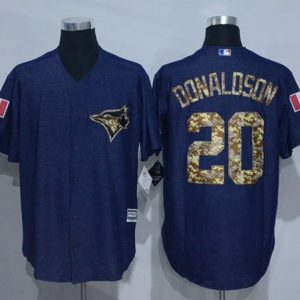 Blue Jays #20 Josh Donaldson Denim Blue Salute To Service Stitched Jersey