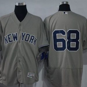 Yankees #68 Dellin Betances Grey Flexbase Authentic Collection Stitched Jersey