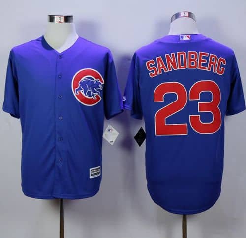 Cubs #23 Ryne Sandberg Blue New Cool Base Stitched Jersey