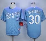 Royals #30 Yordano Ventura Light Blue Cool Base Stitched Jersey