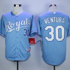 Royals #30 Yordano Ventura Light Blue Cool Base Stitched Jersey