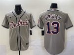Detroit Tigers #13 Dillon Dingler Gray Cool Base Stitched Jersey