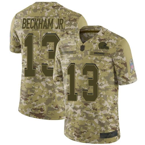 Cleveland Browns #13 Odell Beckham Jr. Camo Salute To Service Limited Stitched Jersey