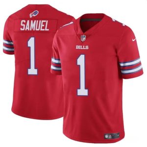 Buffalo Bills #1 Curtis Samuel Red Vapor Untouchable Limited Stitched Jersey