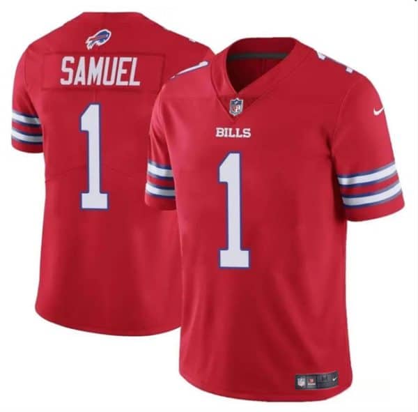 Buffalo Bills #1 Curtis Samuel Red Vapor Untouchable Limited Stitched Jersey