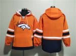 Denver Broncos Blank Orange Ageless Must-Have Lace-Up Pullover Hoodie