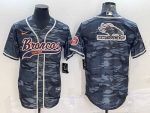 Denver Broncos Gray Camo Team Big Logo With Patch Cool Base Stitched Jersey