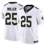 New Orleans Saints #25 Kendre Miller White Vapor Limited Stitched Jersey