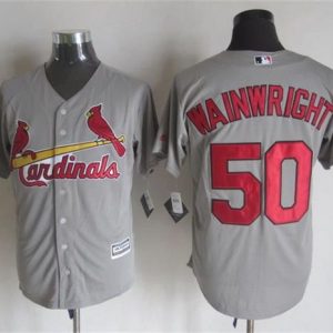 Cardinals #50 Adam Wainwright Grey New Cool Base Stitched Jersey