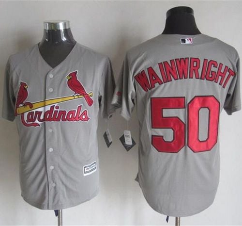 Cardinals #50 Adam Wainwright Grey New Cool Base Stitched Jersey