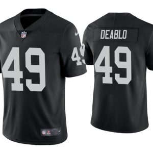 Las Vegas Raiders #49 Divine Deablo Draft Black Vapor Untouchable Limited Stitched Jersey