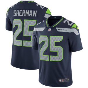 Seattle Seahawks #25 Richard Sherman Nike College Navy Vapor Untouchable Limited Stitched Jersey