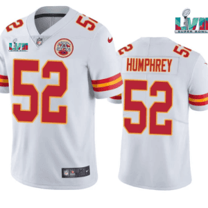 Kansas City Chiefs #52 Creed Humphrey White Super Bowl LVII Patch Vapor Untouchable Limited Stitched Jersey