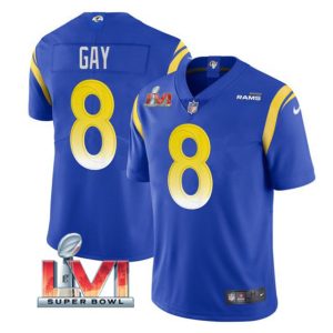Los Angeles Rams #8 Matt Gay Royal 2022 Super Bowl LVI Vapor Limited Stitched Jersey