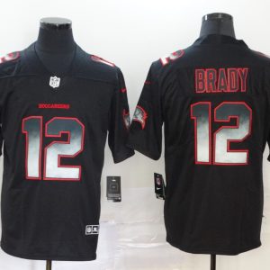 Tampa Bay Buccaneers #12 Tom Brady 2020 Black Smoke Fashion Limited Stitched Jersey