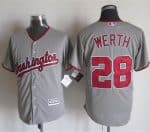 Nationals #28 Jayson Werth Grey New Cool Base Stitched Jersey