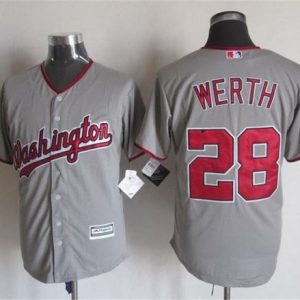 Nationals #28 Jayson Werth Grey New Cool Base Stitched Jersey