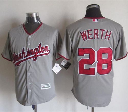 Nationals #28 Jayson Werth Grey New Cool Base Stitched Jersey