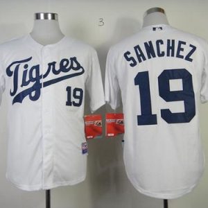 Tigers #19 Anibal Sanchez White "Los Tigres" Stitched Jersey