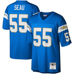 Los Angeles Chargers #55 Junior Seau Blue Stitched Jersey