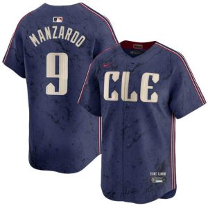 Cleveland Guardians #9 Kyle Manzardo Navy 2024 City Connect Limited Stitched Jersey