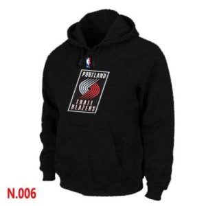 Mens Portland Trail Blazers Black Pullover Hoodie