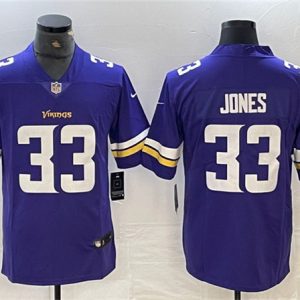Minnesota Vikings #33 Aaron Jones Purple Vapor Untouchable Limited Stitched Jersey