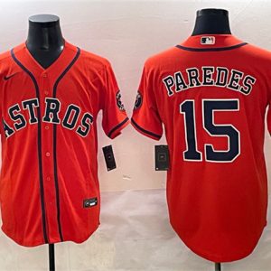 Houston Astros #15 Isaac Paredes Orange Cool Base Stitched Jersey