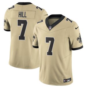 New Orleans Saints #7 Taysom Hill Gold 2025 F.U.S.E. Alternate Vapor Limited Football Stitched Jersey