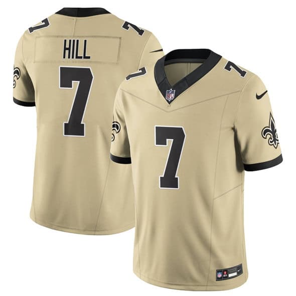 New Orleans Saints #7 Taysom Hill Gold 2025 F.U.S.E. Alternate Vapor Limited Football Stitched Jersey