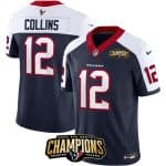 Houston Texans #12 Nico Collins Navy White 2023 F.U.S.E. Vapor Untouchable Limited Stitched Jersey