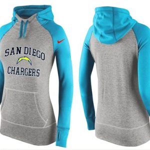 Nike San Diego Chargers Performance Hoodie Grey Light Blue