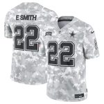 Dallas Cowboys #22 Emmitt Smith Arctic Camo 2024 F.U.S.E. Salute To Service Limited Stitched Jersey