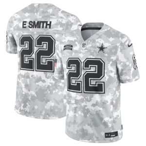 Dallas Cowboys #22 Emmitt Smith Arctic Camo 2024 F.U.S.E. Salute To Service Limited Stitched Jersey