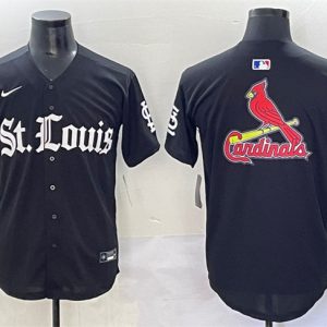 St. Louis Cardinals Team Big Logo Black 'Gothic Legacy Edition' Vapor Premier Limited Stitched Jersey