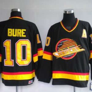 Canucks #10 Pavel Bure Stitched Black Mitchell Ness Jersey