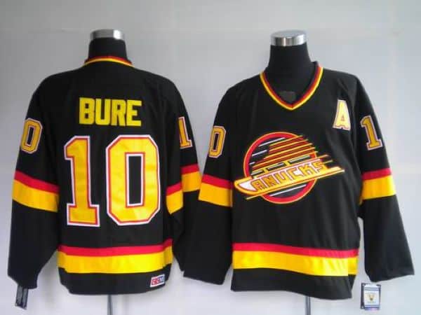 Canucks #10 Pavel Bure Stitched Black Mitchell Ness Jersey