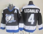 Lightning #4 Vincent Lecavalier Black CCM Throwback Stitched Jersey