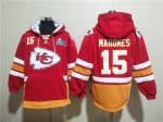 Kansas City Chiefs #15 Patrick Mahomes Red Super Bowl Lace-Up Pullover Hoodie