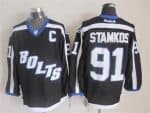 Lightning #91 Steven Stamkos Black Third Stitched Jersey